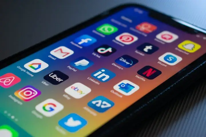 Ecran de smartphone avec icônes