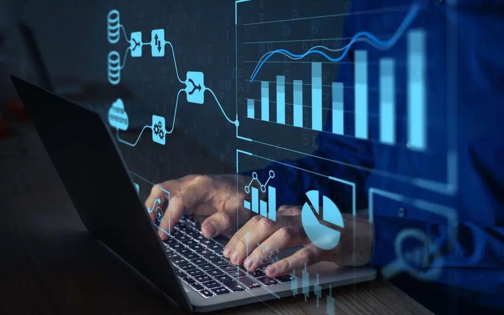 Portable avec graphiques et courbes