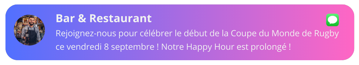 Informez votre clientèle