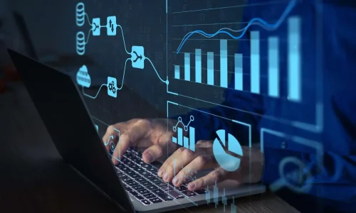 Portable avec graphiques et courbes