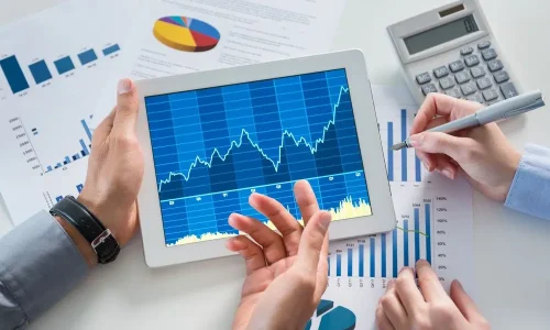 Tablette avec graphiques